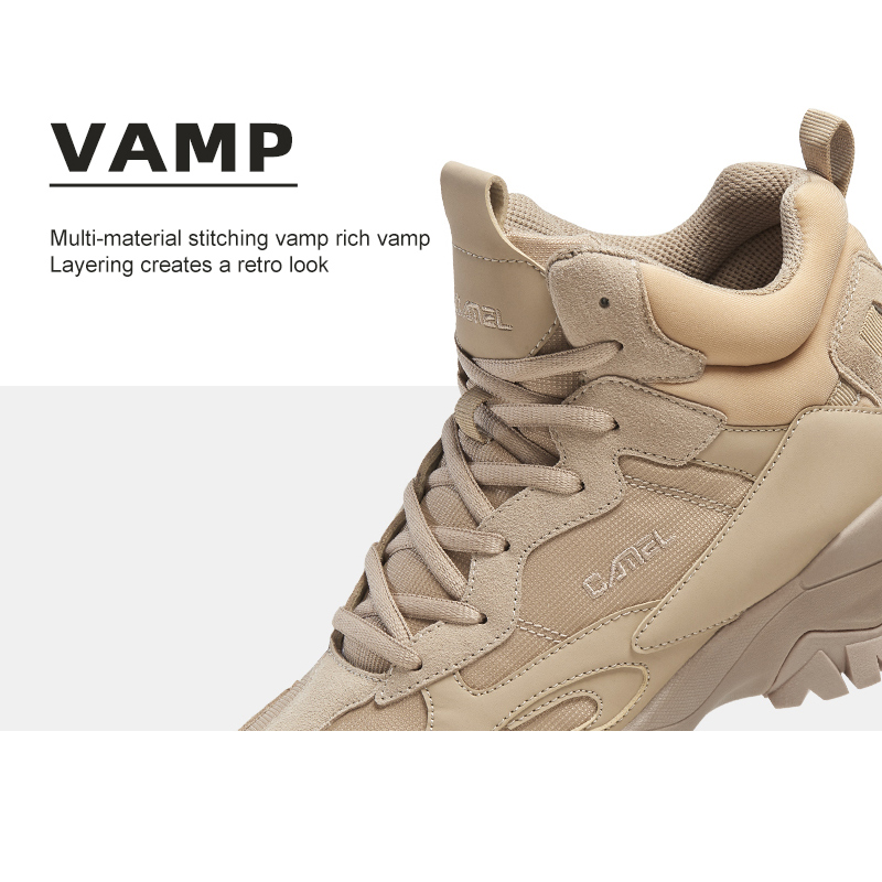 GOLDEN CAMEL Hiking Shoes Men Women High-top Men's Boots Shock-absorb Male Sneakers Wear-resistant Shoes for Men 2023 Summer New