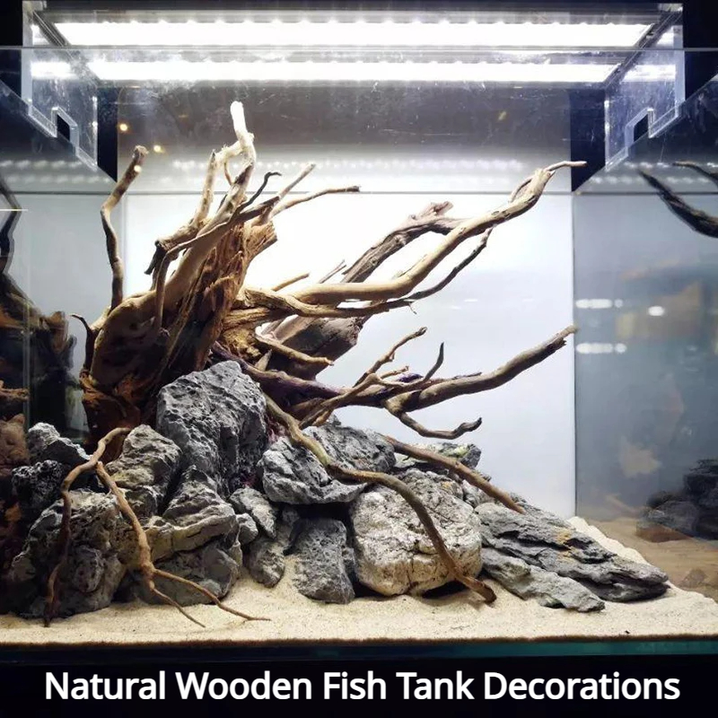 Aquarium Plants Natural Tree Driftwood Branches Wooden Fish Tank Decorations Fish Landscaping Tree Roots Ornaments Supplies