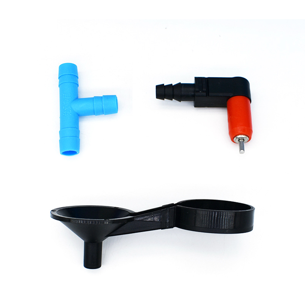 Automatic Bird Drinker Drinking Device For Parakeet Water Container With 3-way Pipe Water Receiving Tray Bird Cage Accessories