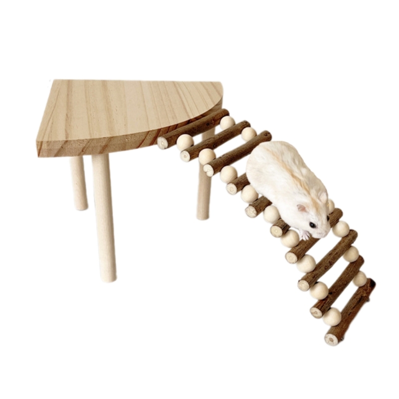 Hamster Ladder Toy for Pet Platform Squirrels Cage Corner Playground Toy Accessories Small Animal Climbing Toy