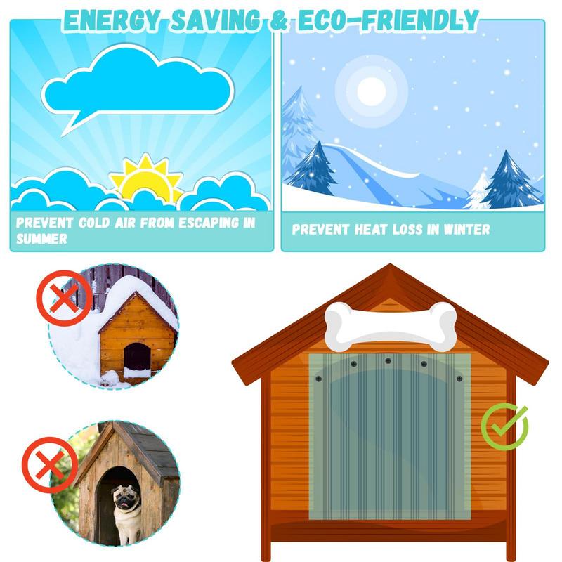 Replacement Dog Door Flaps Safe PVC Strip For DIY Dog House Or Cat Door Eco-Friendly Transparent Easy To Cut And Install