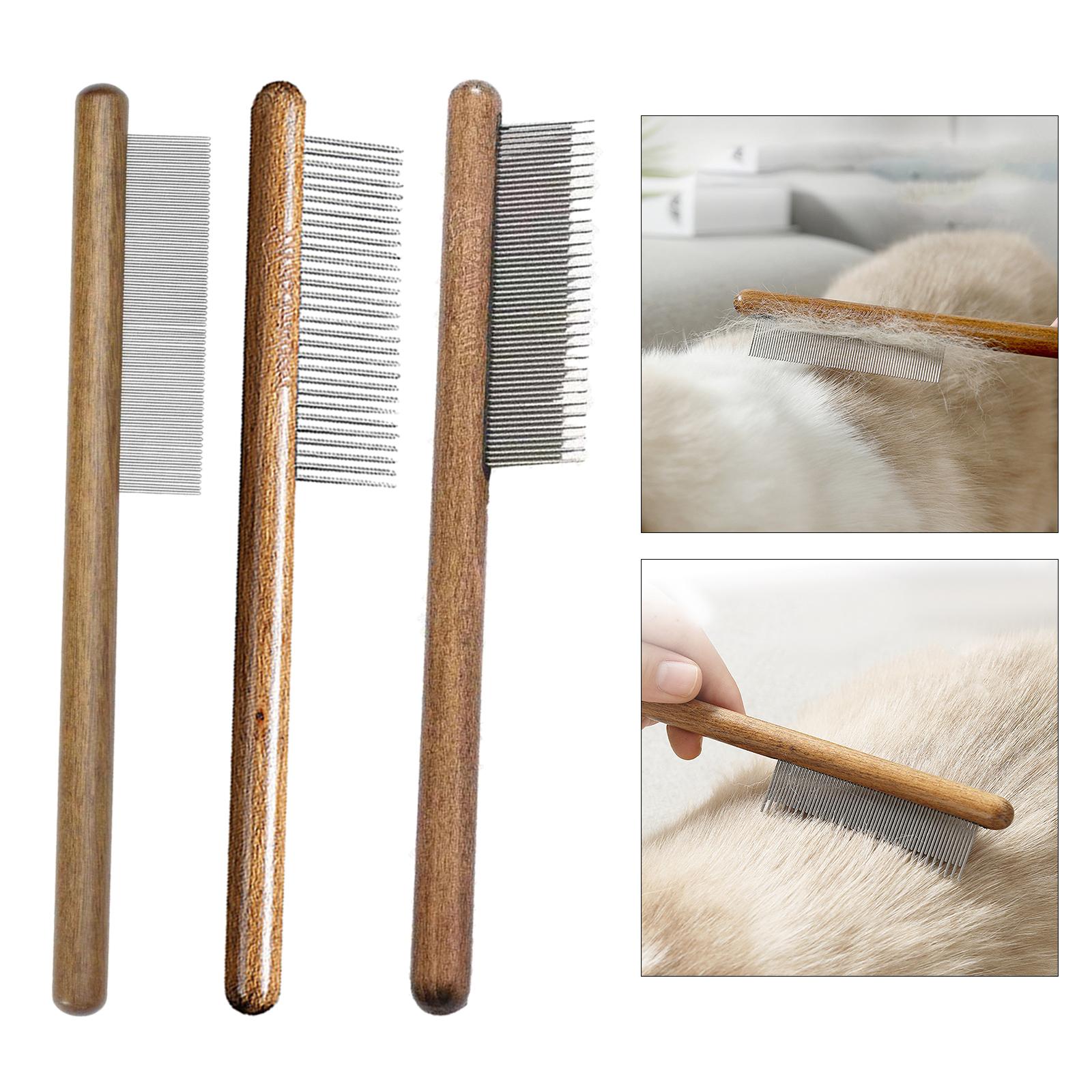 Wood Pet Comb Cat Grooming Tool Kitten Trimming Deshedding Comb Brush Accessories for Small Pets Cats Rabbits Hair Supplies