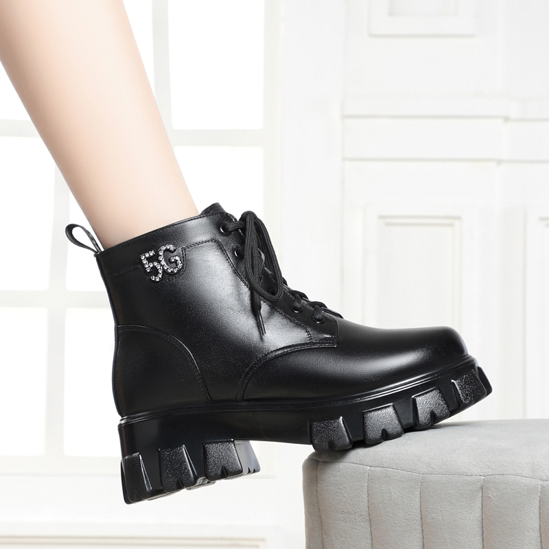 AIYUQI Women Ankle Boots Genuine Leather 2024 New Fashion Women Snow Boots Large Size Casual Women Winter Shoes Boots