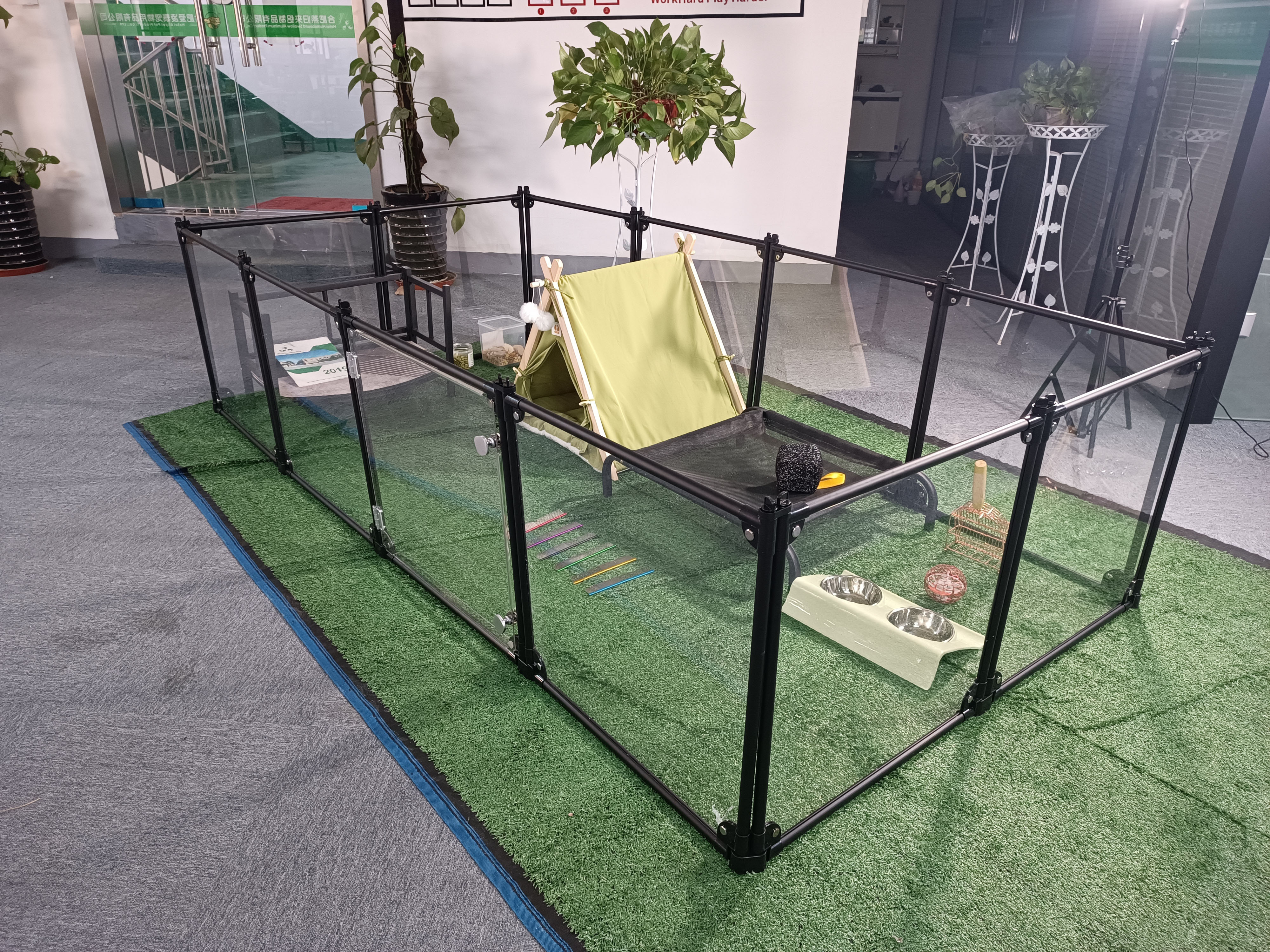 indoor aluminum floding Pet Playpen Dog Exercise Fence, Pet Playpen Kennel in house