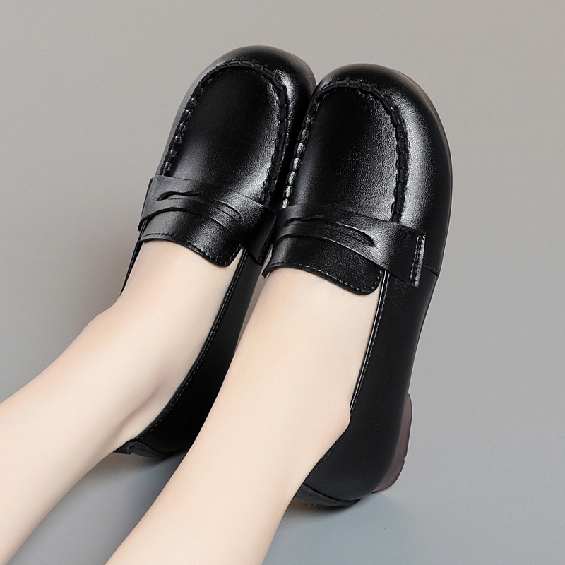 Loafers AIYUQI 2024 Autumn New British Style Women Flat Genuine Leather Casual Large Size 41 42 43 Shoes Ladies bf9c
