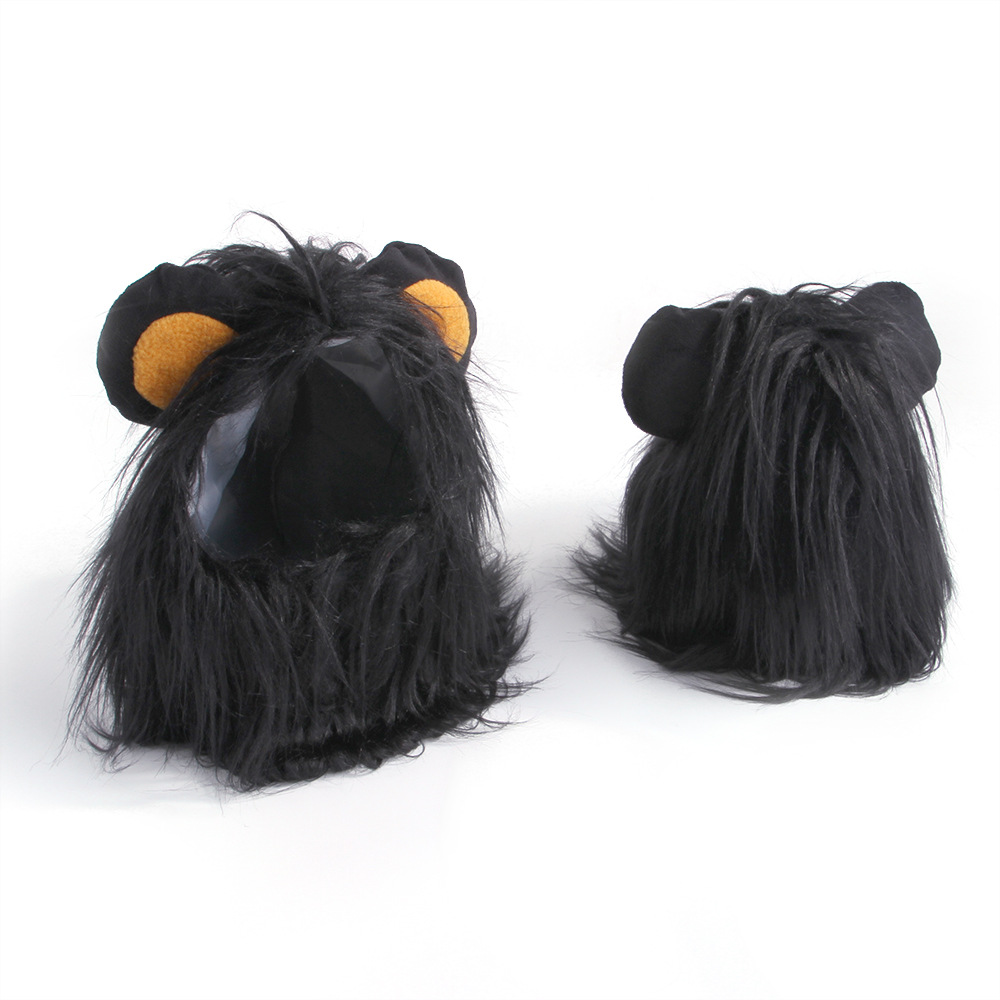 Dogs Headgear Wig Hat Pet Dog Cat Headgear Cats Costume Lion Head Suit Decoration Personalized Wig Decoration For Dogs Cats