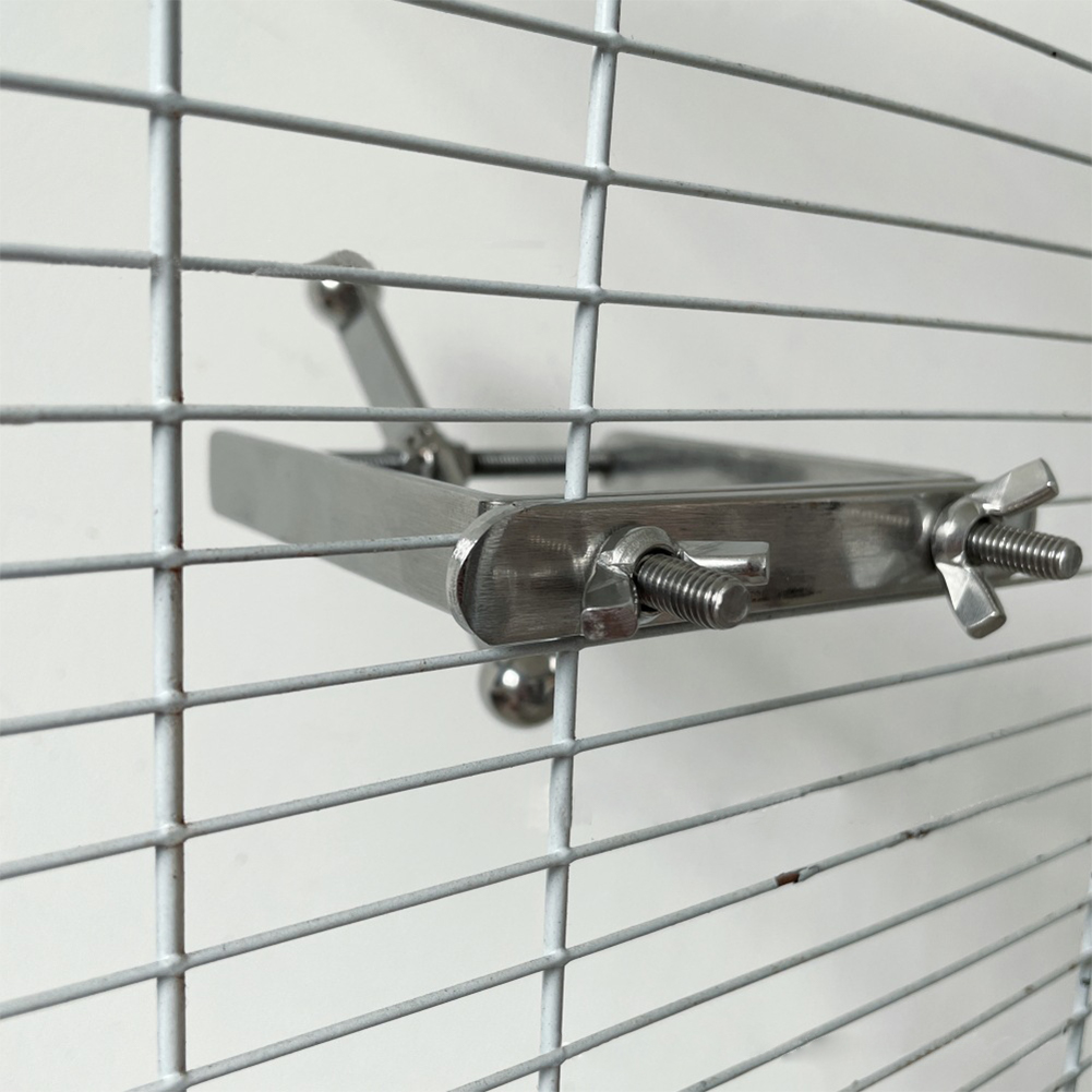Bird Perch Stainless Steel Stand Parrot Seesaw Toy Bird Interactive Perch Stand Bird Cage Accessories for Parakeet Cockatiel