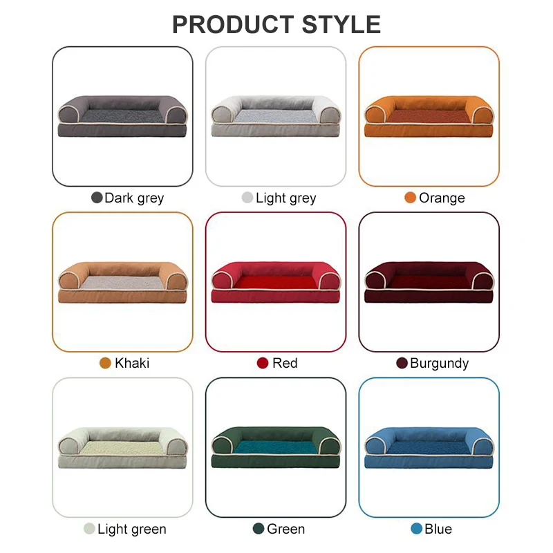 New Bed Sofa Deep Sleep Small Medium Large House Square Thickened Warm Dog Mat Kennel Pet Product Accessories C0a 421