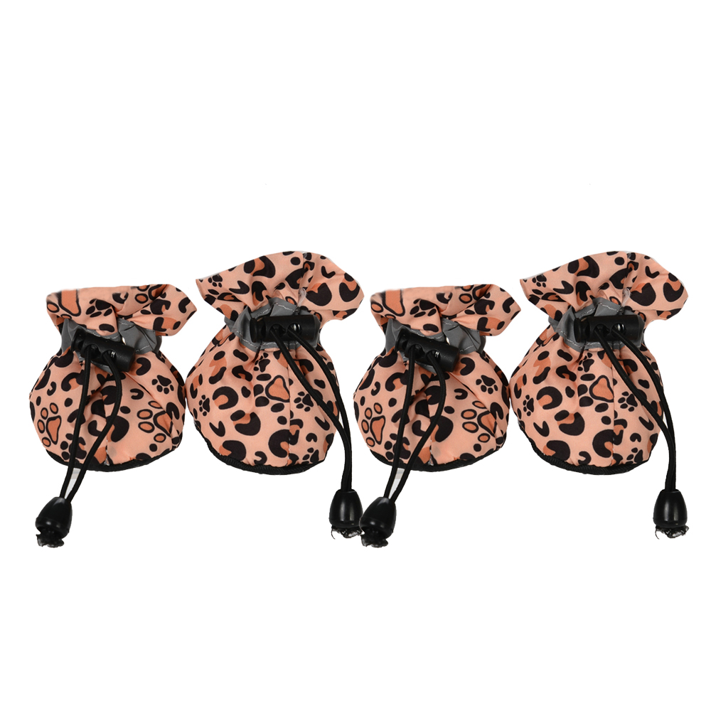 Dog Shoes For Small Dogs Leopard Print Soft Anti-Slip Puppy Boots Outdoor Walking Chihuahua Paw Protector Footwear Pet Supplies