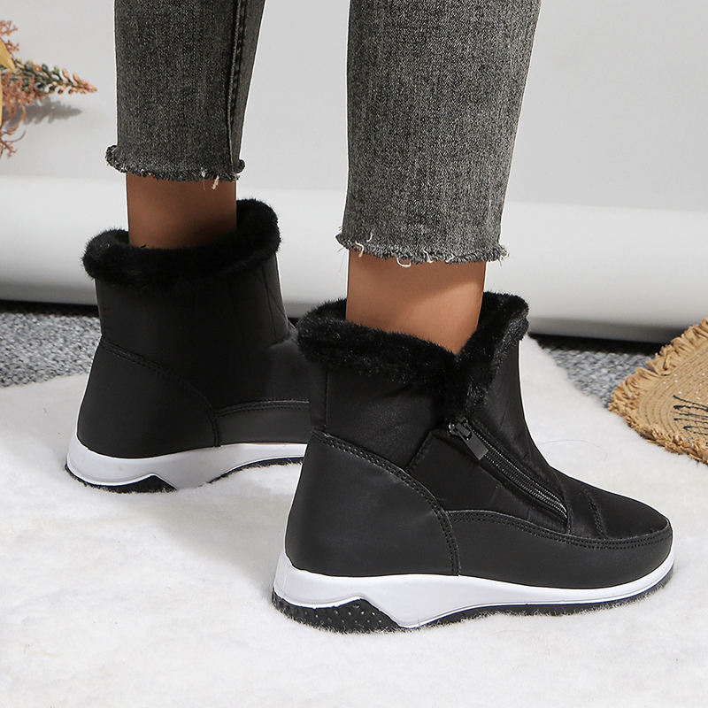 Lucyever Winter Down Waterproof Snow Boots Women Warm Plush Ankle Booties Woman Non Slip Thick Bottom Cotton Shoes Female