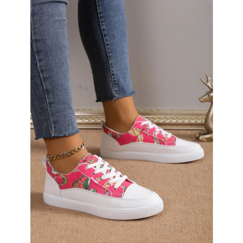 Luxury Women Casual Designer Canvas Shoes Comfy Walking Flats Sneakers Sports Shoes Female High Quality Chaussures Femme Shoe