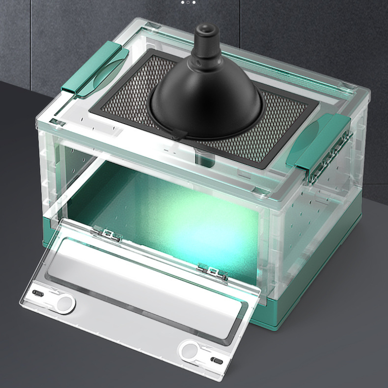 Reptile Foldable Feeding Box Anti-Drop Terrarium with Screen Ventilation Spider Lizard Breeding Box Animals Habitat Tank 파충류사육장