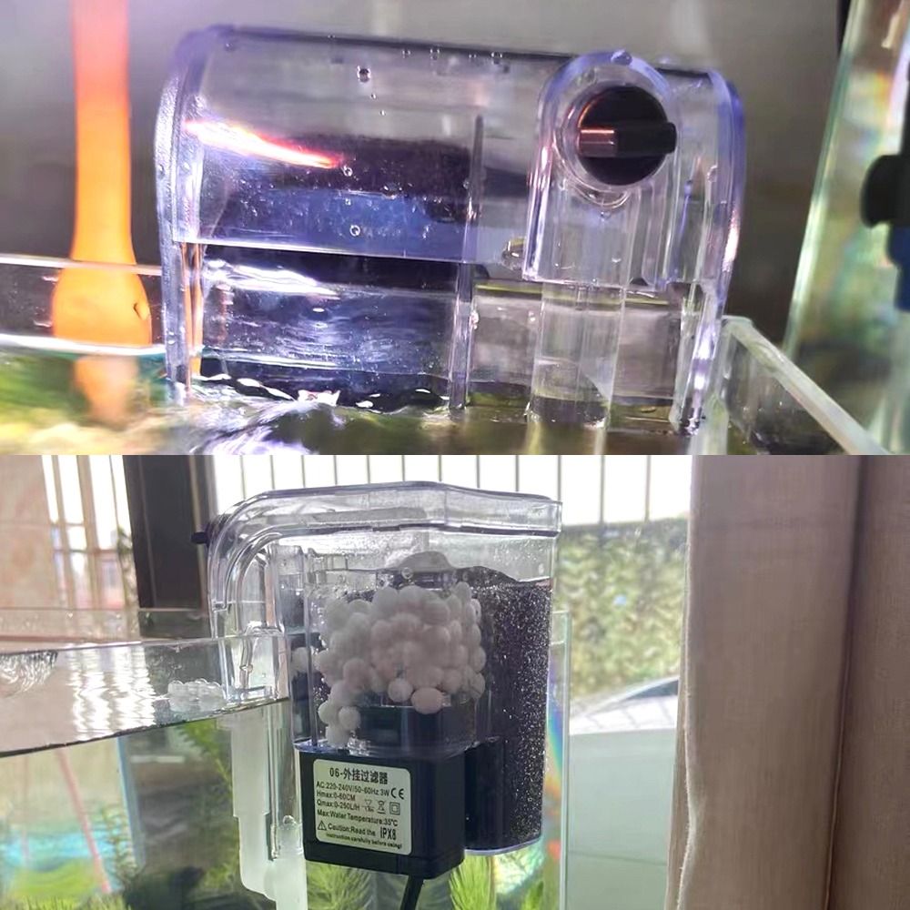 Water Purifier Mini Aquarium Filter for Aquarium Fish Tank Filter 110V US 220V EU Plug External Hang Up Filter Water Pumps