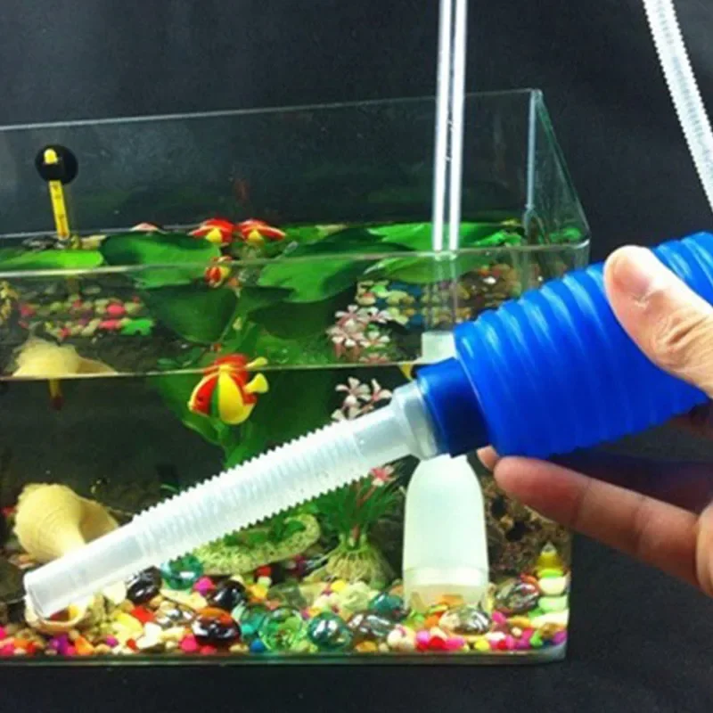 Aquarium Siphon Fish Tank Syphon Vacuum Cleaner Pump Semi-automatic Water Change Changer Gravel Water Filter Accessories 1.5M