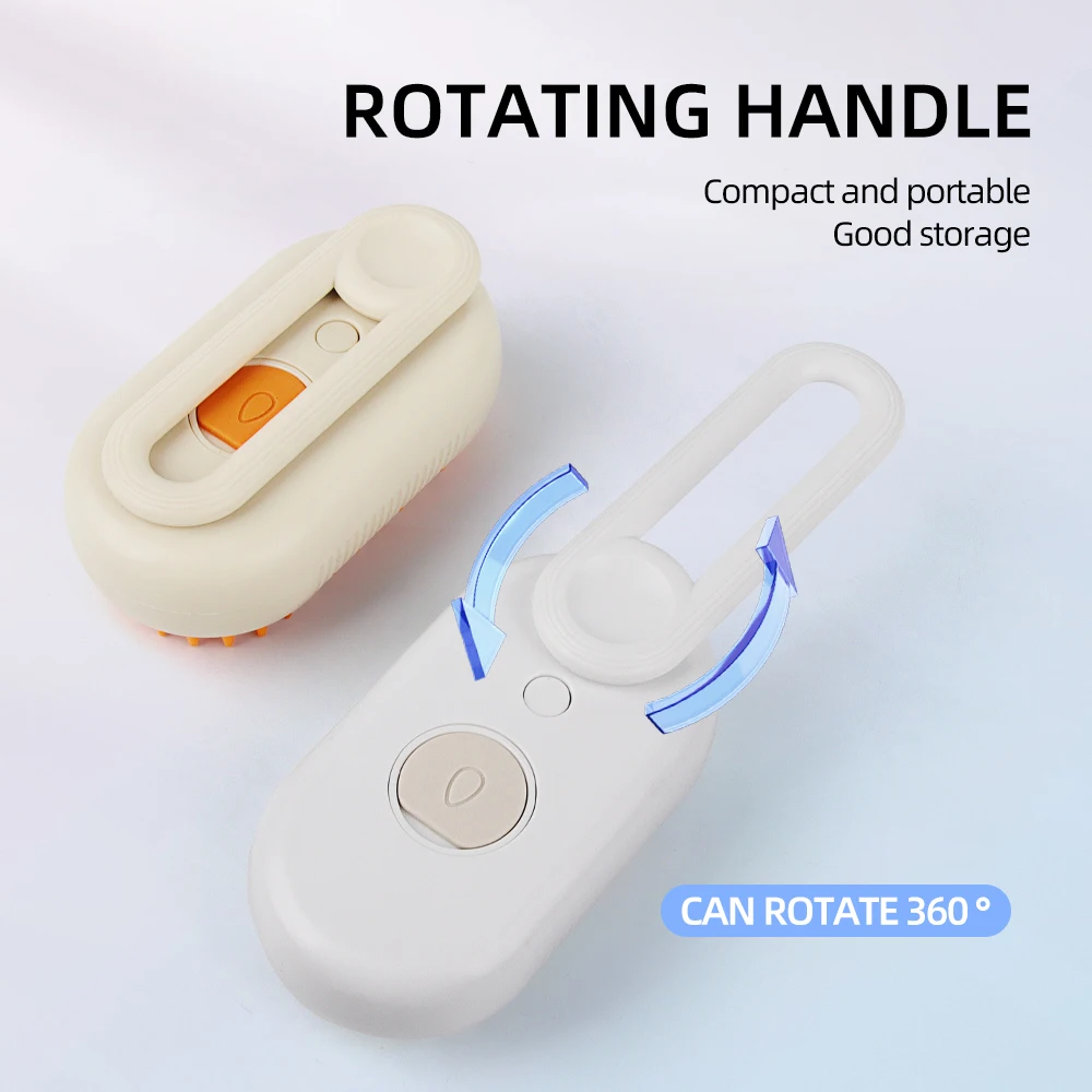 Cat Spray Comb Rotatable Handle Pet Spray Comb Cat Bath Massage Brush Pet Electric De-Shedding Brush