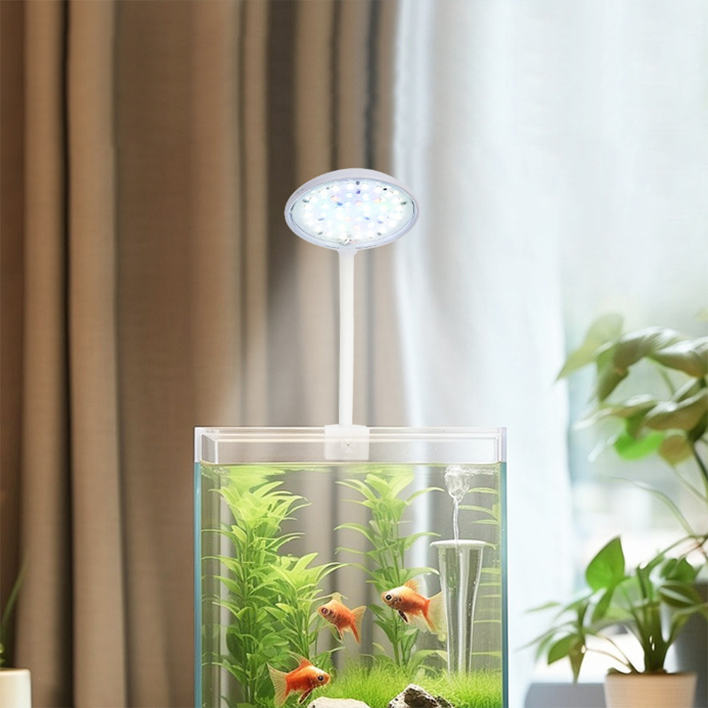 7W Dimmable Small Fish Tank Light Aquarium Light Clip On Fish Tank LED Light Small USB Light Dimmer Mini Clip On Aquarium Light