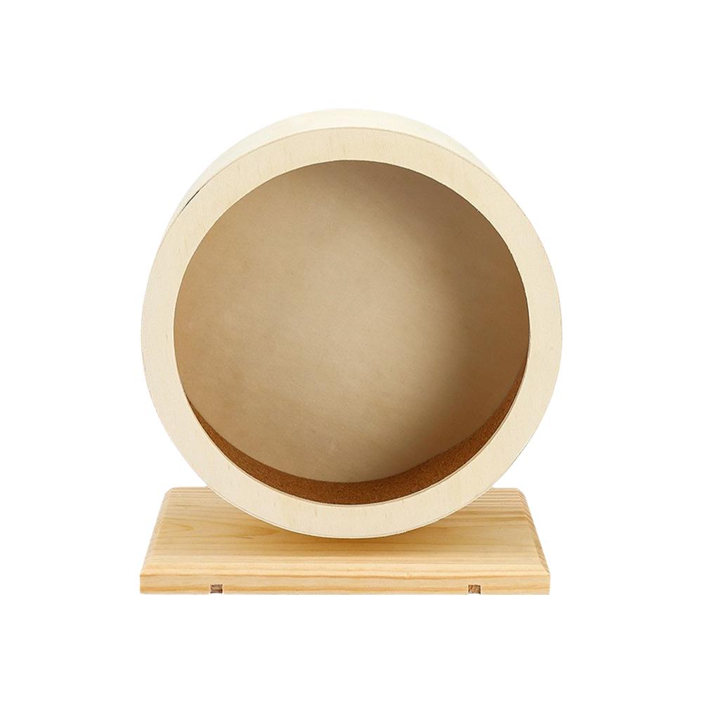 Hamster Running Wheel Golden Bear Mute Wooden Belt With Cork Bear Roller Sports Golden Pet Bracket Supplies Landscaping Pad