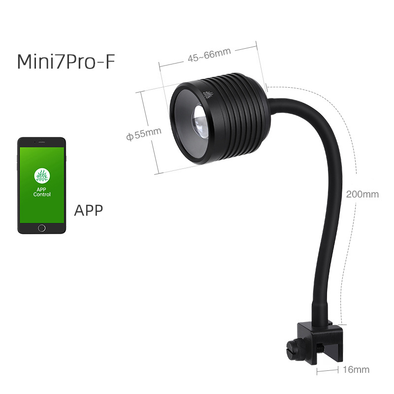 WEEK AQUA Mini7pro-F Led Light Waterproof Aquarium Lamp Fish Tank Mini Lighting Plant Fishbowl Accessories Terrarium Supplies