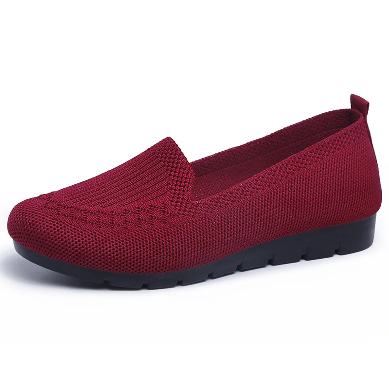Casual Women's Summer Mesh Breathable Flat Shoes Ladies Comfort Light Sneaker Socks Women Slip on Loafers atillas Muje
