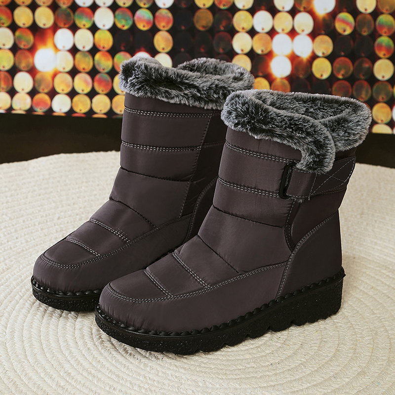 Plus Size 44 Waterproof Snow 2023 Warm Thick Plush Winter Ankle Boots Women Non Slip Platform Cotton Padded Shoes