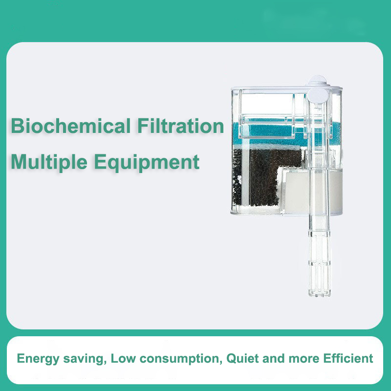 Waterfall Hang on External Oxygen Pump Water Filter Pure Water Quality for Small Fish Tank Aquarium Fish Tank Round Fish Tank