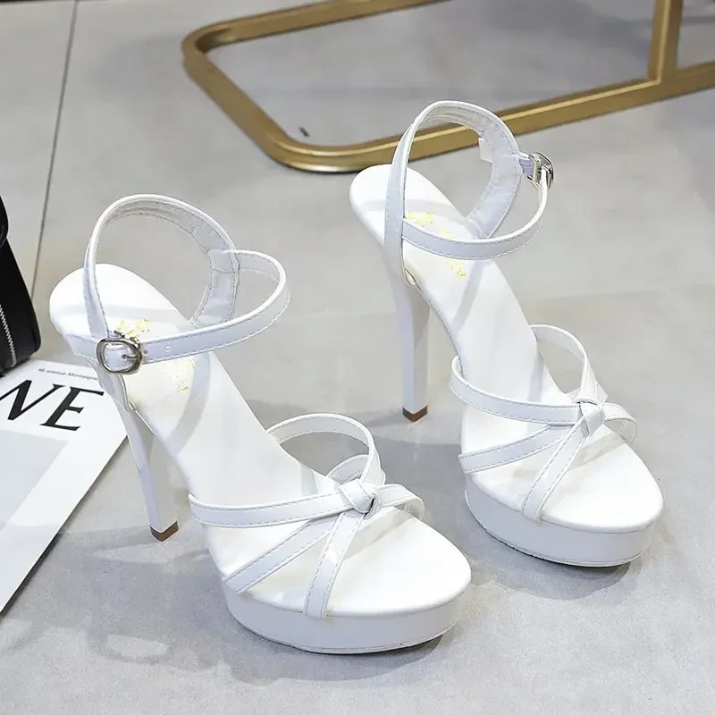 2025 new Summer Platform Women Sandals High-heeled 13cm Fashion Shows Thin Heels Plus-size Pumps Women's Shoes 4108 's