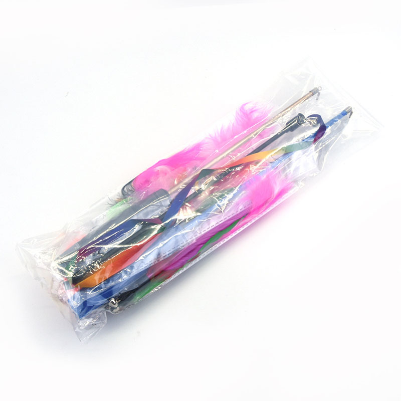 Funny Cat Toy Set Interactive Cat Teasing Stick Feather Replacement Head Adjustable Three Section Fishing Rod Pet Supplies
