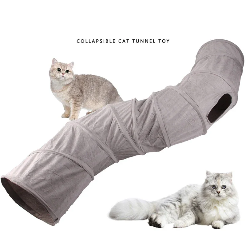 Cat Tunnel Collapsible S-Shape Passage Tent Toys Peekaboo Cat Cave Interactive Toy For Rabbit Puppy Guinea Pig Pet Supplies