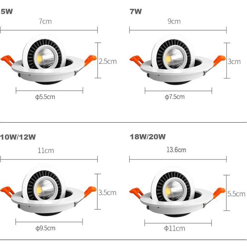 QLTEG dimmable LED tube light 5w 7w 10w embedded tube light 360 degree rotating lighting AC 110v 220V indoor LED bulb 4000K CL240830