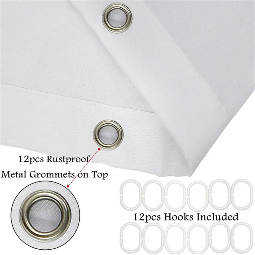 Nordic abstract geometric bathroom curtains vintage denim bathroom curtains 12 hooks 240903