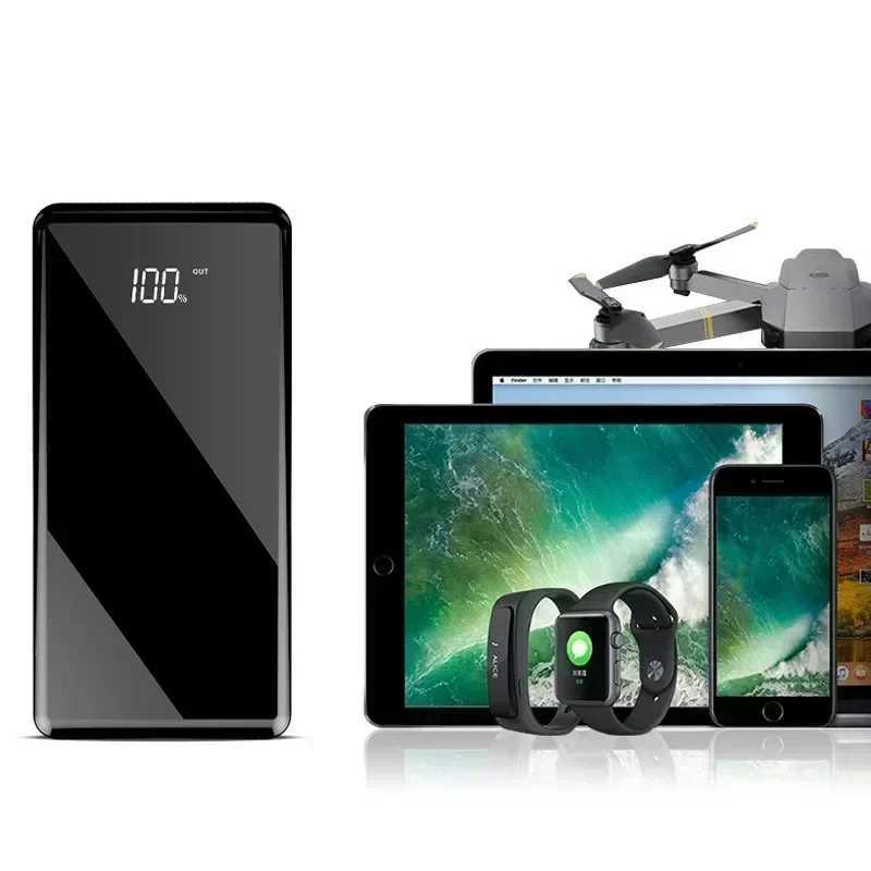 Power Bank 200000mAh portable fast charging PowerBank 100000mAh 4 USB PoverBank external battery charger suitable for Mi 9 iPhone B240902