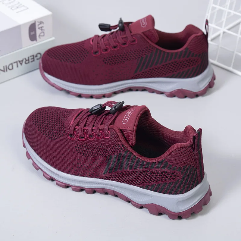 Large size New Women's Fashion Soft Sole Anti-slip Mesh Lightweight Comfort Sneakers Shoes for Women atos De Mujer 2024 c977