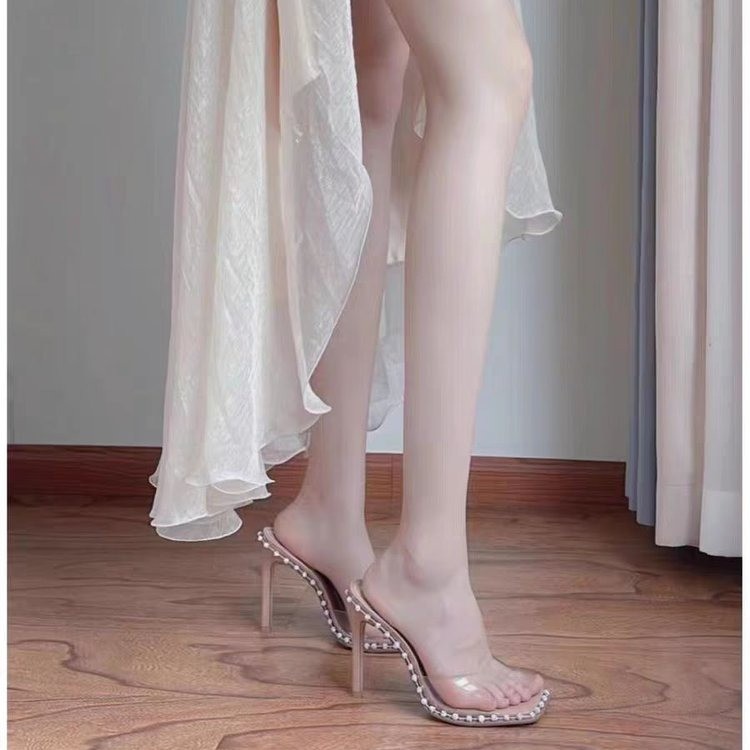 Heel Super-high Slippers Women Summer Peep Stiletto Sandals Sexy Party Ladies Shoes Woman Pumps 9e3b b30
