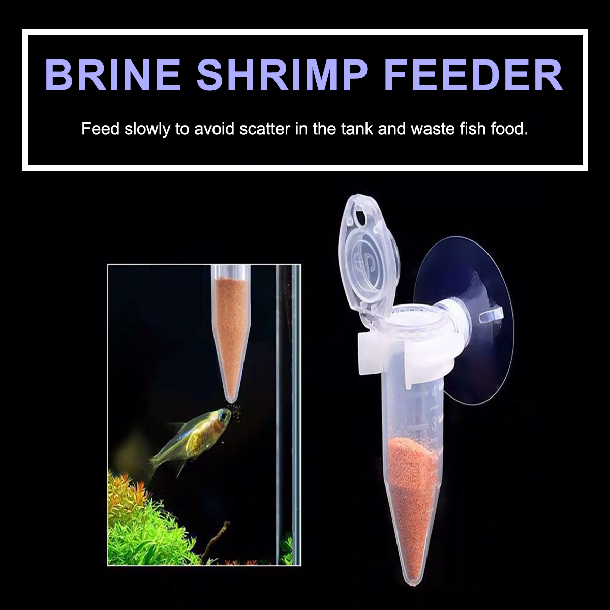Automatic Fish Feeder Cone Shrimp Egg Worm Funnel Cup Feeding Tool Ring Ornamental Tank Aquarium Accessories With Suction