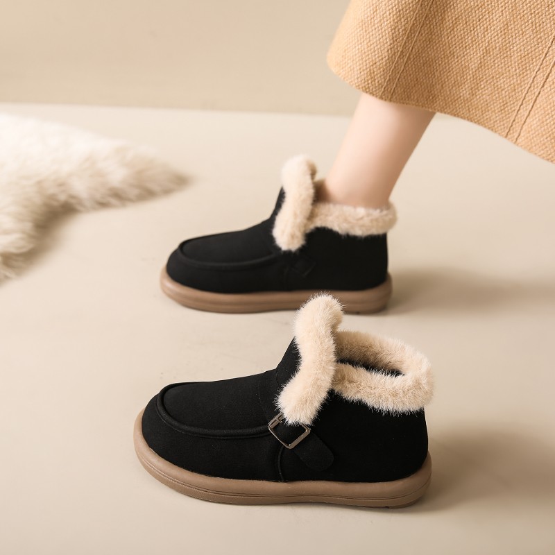 Winter Women Ladies Snow Female Non Slip Plush Fur Shoes Keep Warm Ankle Boots Plus Size 35-42 ff5b