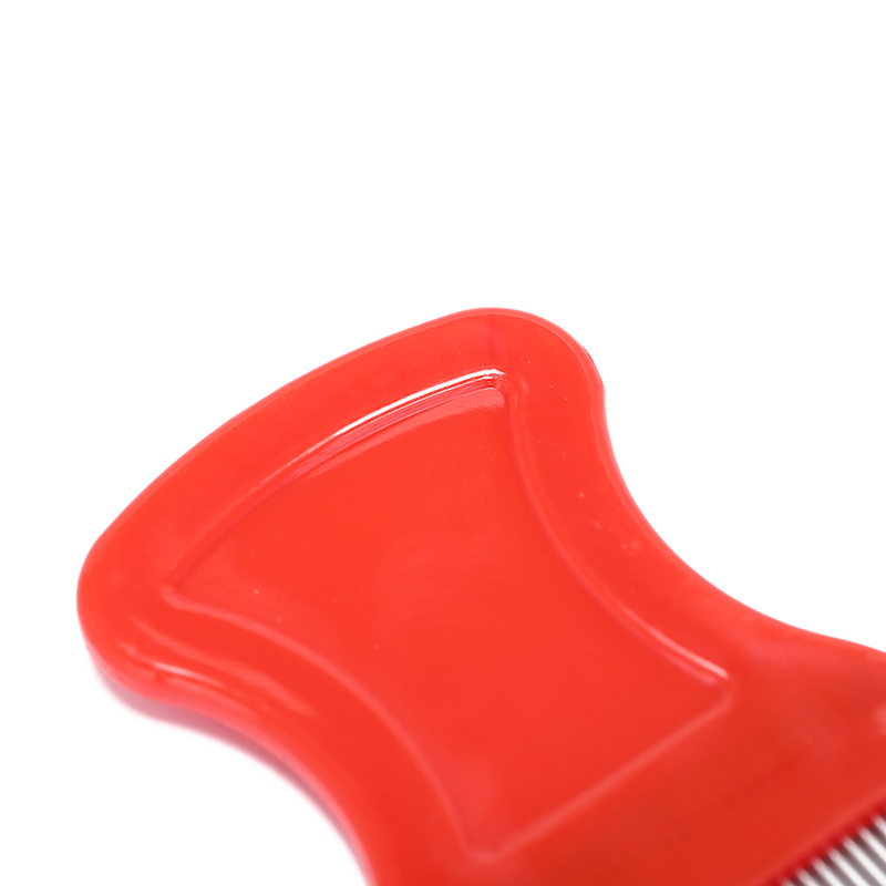 1PC Lice Comb Stainless Steel Combs For Head Lice Dectection Kids Pet Flea Cootie Comb Anti-slip Bands 9cm x 4cm