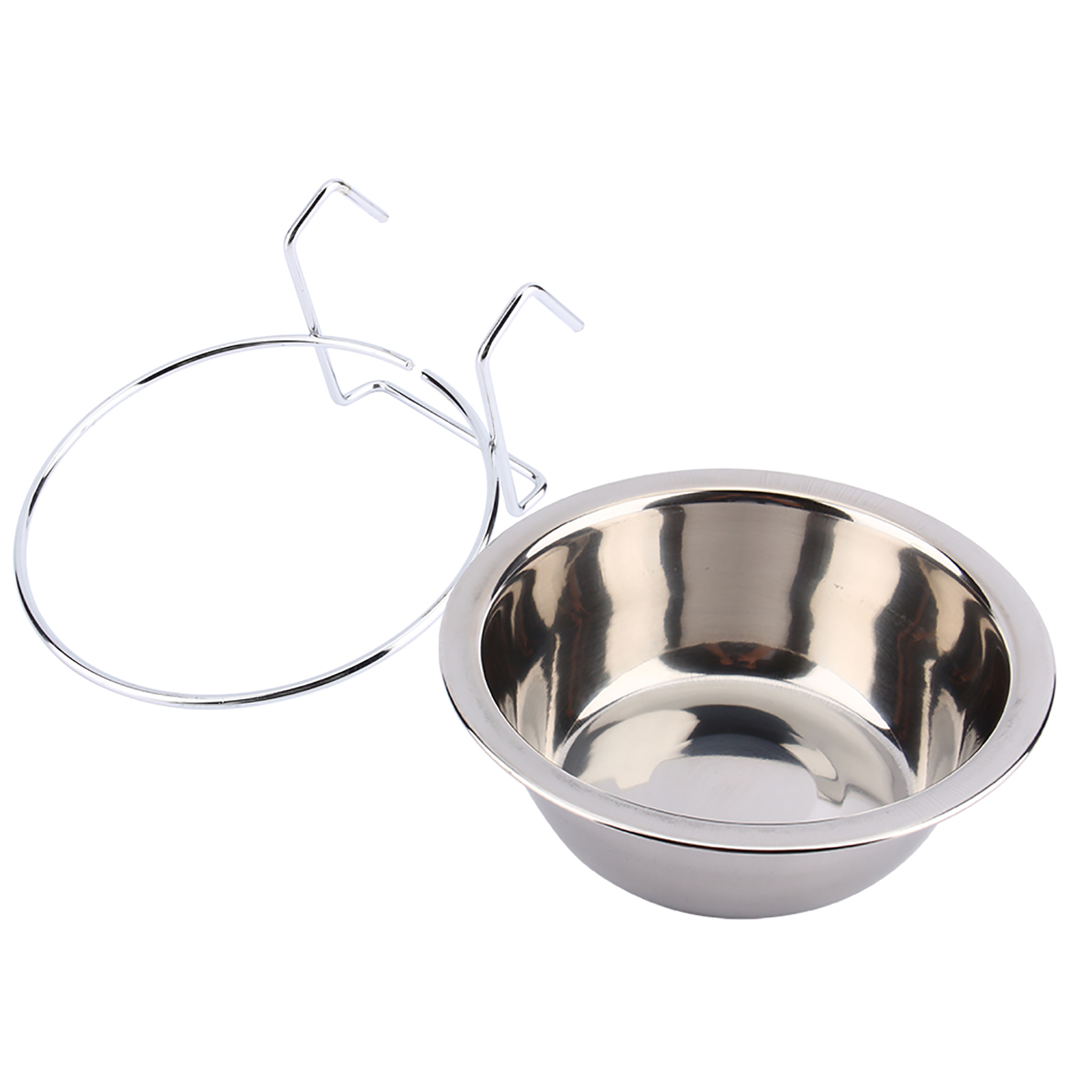 Hook On Feeding Dog Bowl Pet Rabbit Bird Dog Puppy Food Water Cage Cup Clamp Holder