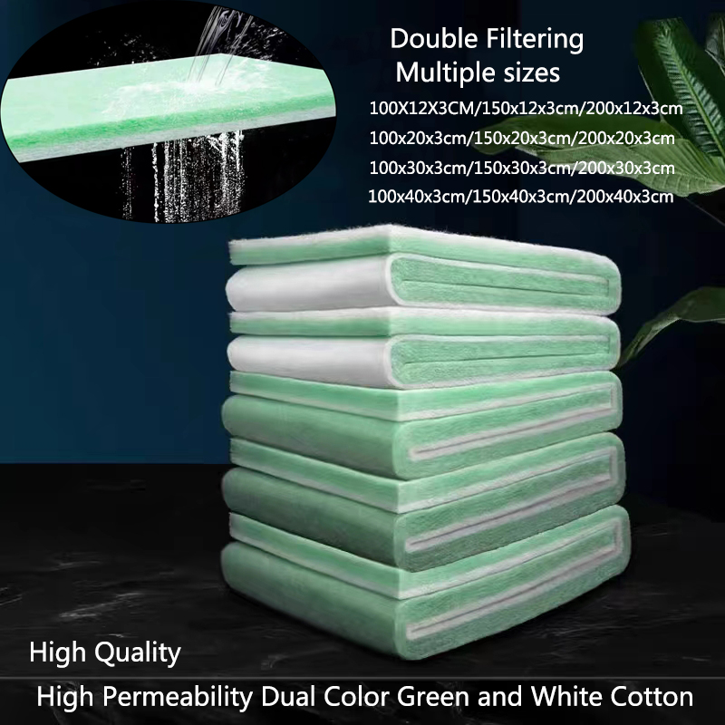 Biochemical Green White Aquarium Cotton Sponge Fish Tank Filtration Foam Green Spongs Aquarium Accessories Water Filter Cotton
