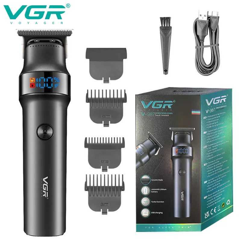 VGR Professional Mens Beard Trimmer Electric Hair Clipper Waterproof Facial Trimmer Charging V-987 W240824