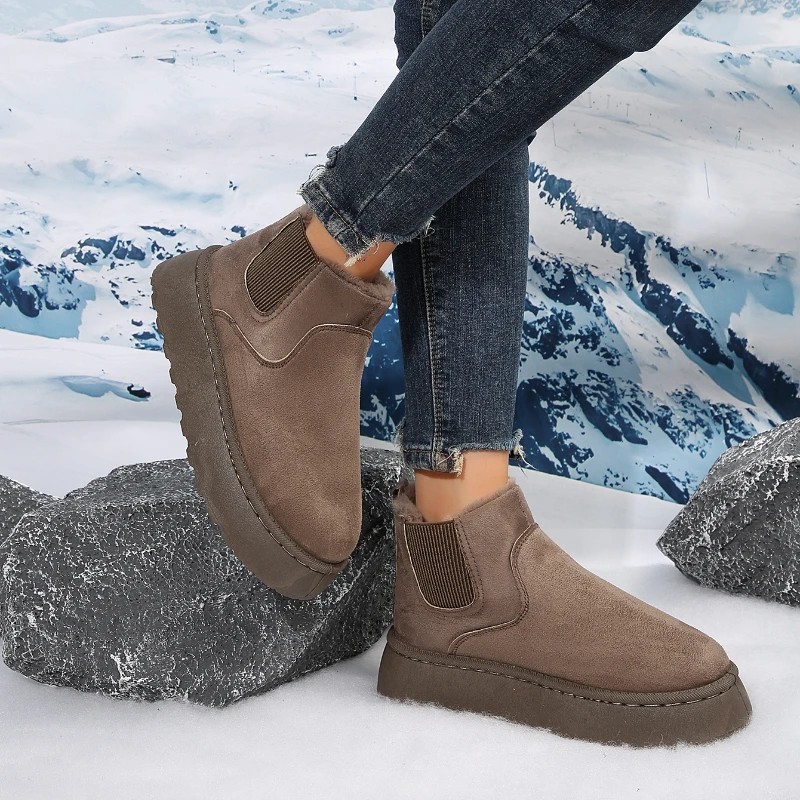 Top quality Brand High Quality New Style Free Delivery Designer Snow for Flat Heel Booties Ladies Ankle Winter Footwear Boots Women Round Toe