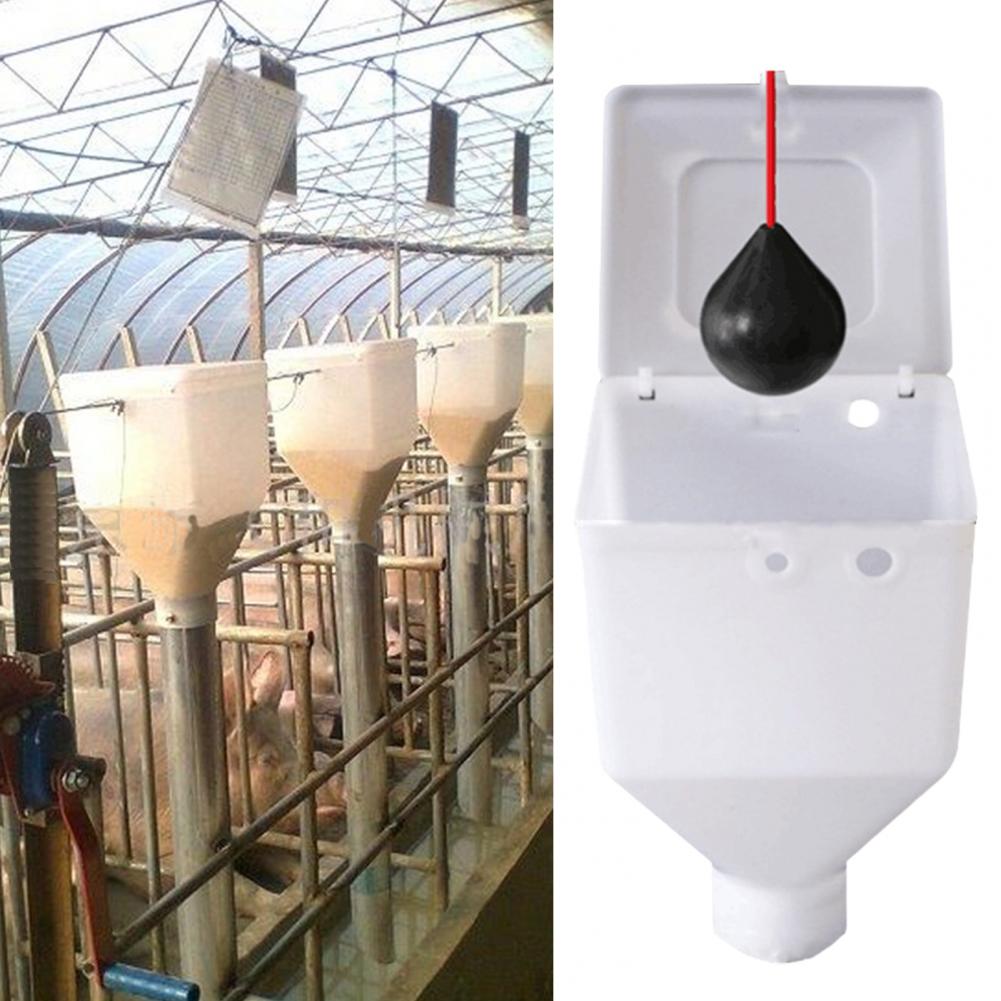 Sow Pen Feeder High Durability Smooth Surface Plastic Pig Sow Positioning Feeder with Dust-proof Cover Pig Farm Supplies