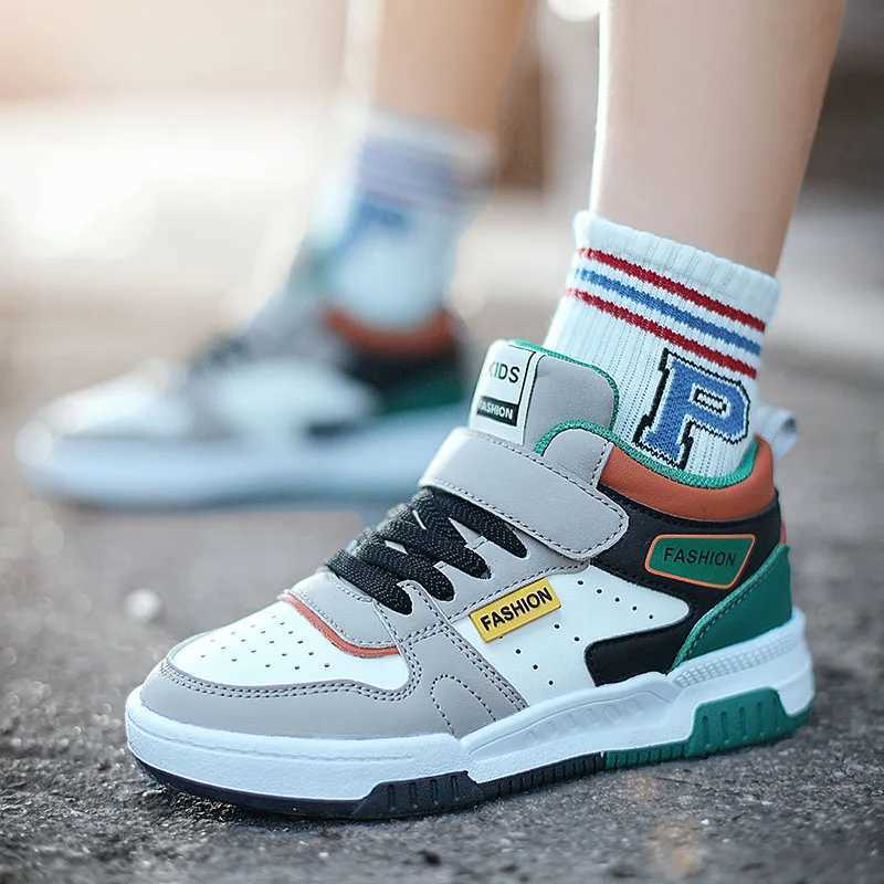 Design Children Sneaker Boys Shoes Skateboard Kids Casual Shoes Autumn Sports Tennis High Top Sneaker for Boy M240903