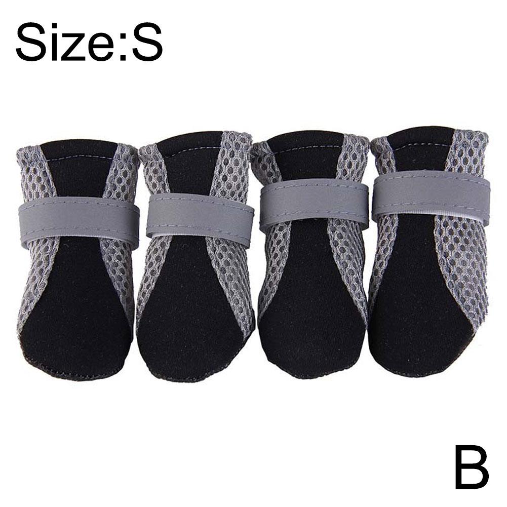 Breathable Pet Dog Shoes Outdoor Walking Net Shoes Soft Summer Pet Shoes Night Safe Non-slip Reusable Boots For Small Mediu F3D2
