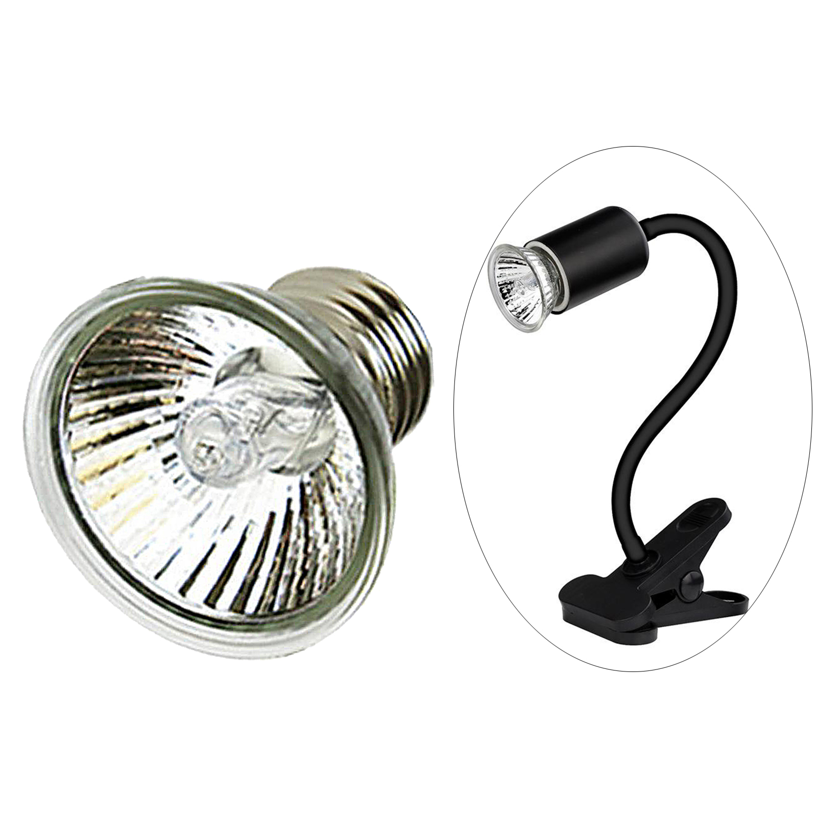 25/50W UVA+UVB Reptile Lamp Turtle Heating Lamp Mini Pet Heat Bulb Amphibians Lizards Temperature Controller Light