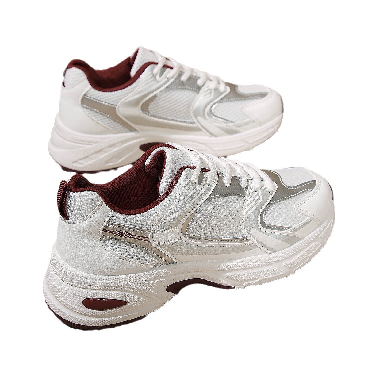 Designer's new casual sports plus size women's lace up mesh breathable children's shoes