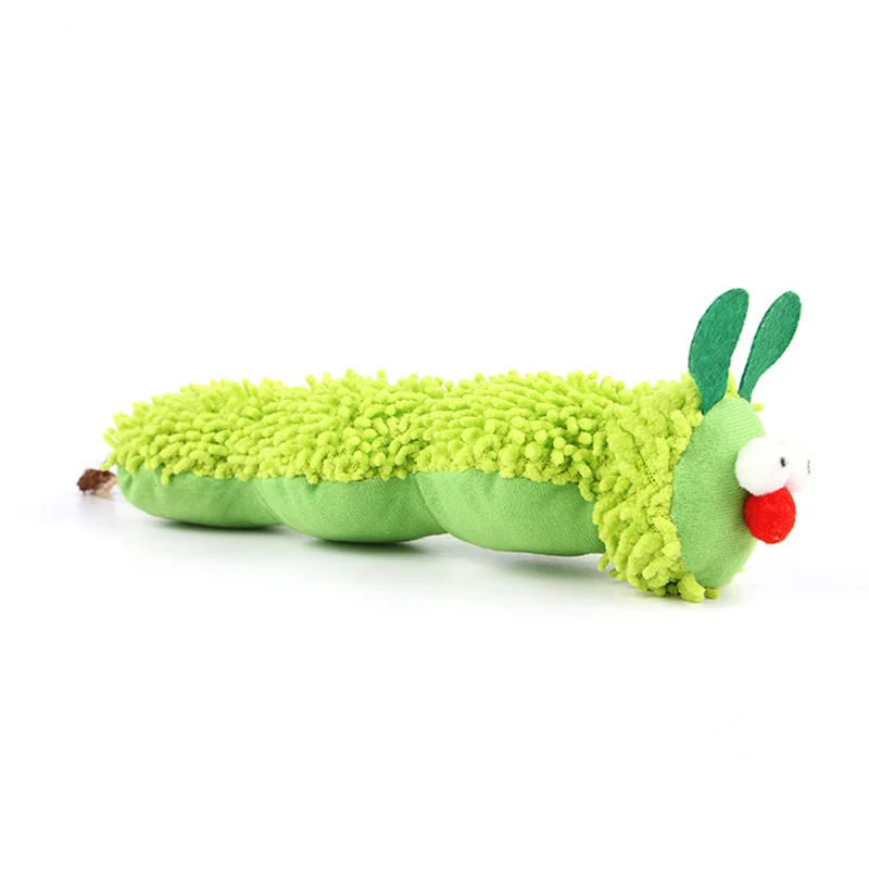 New Pet Supplies Caterpillar Shaped Plush Cat Toy Contains Caip Self Pleasure Boredom Relief Interactive Play