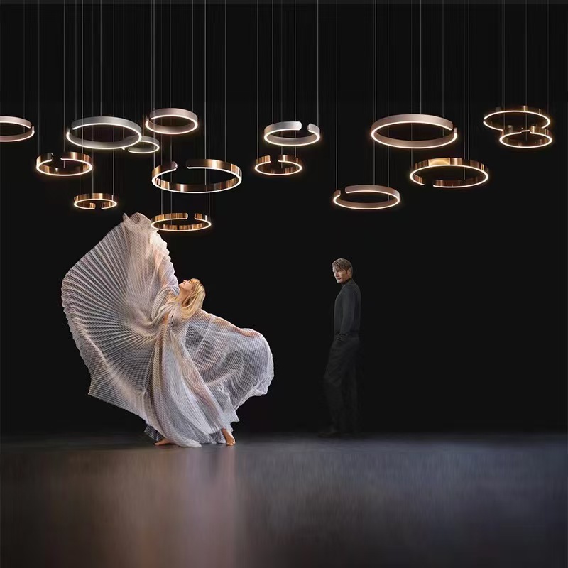 Ceiling chandelier Pendant light Chandeliers for dining room LED Bedroom living room nordic home decor Modern Round ring lamps