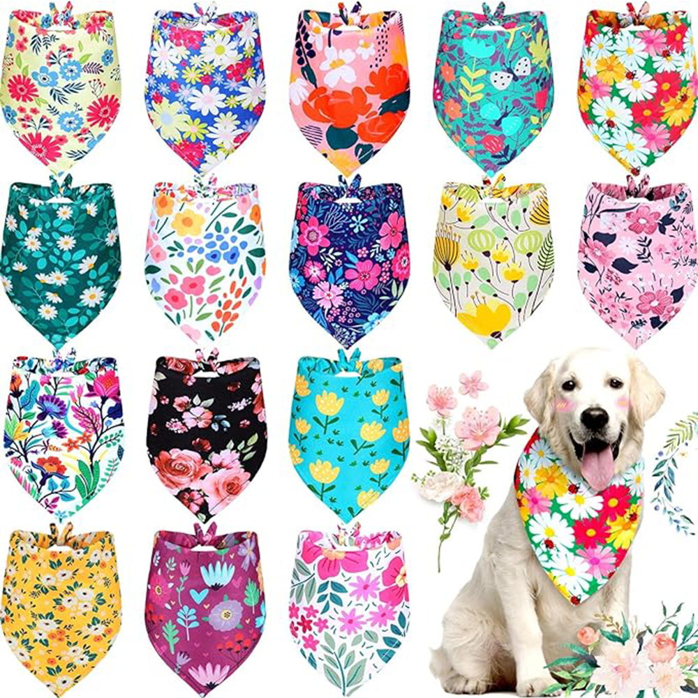 10PCS Pet Dog Triangular Scarf Pet Scarf Cat Bib A Variety of Dog Bandana Pet Grooming Accessories Pet Supplies For Dogs and Cat