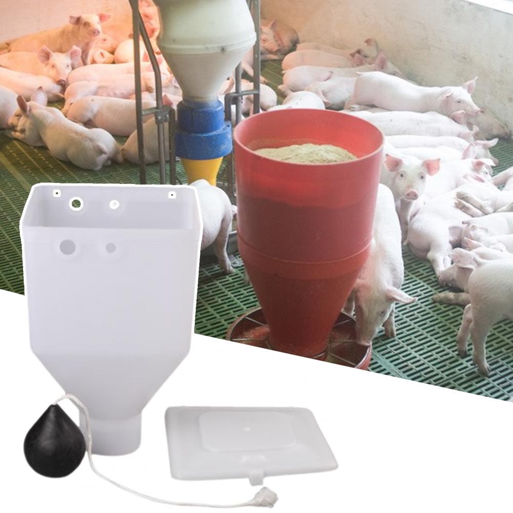 Sow Pen Feeder High Durability Smooth Surface Plastic Pig Sow Positioning Feeder with Dust-proof Cover Pig Farm Supplies