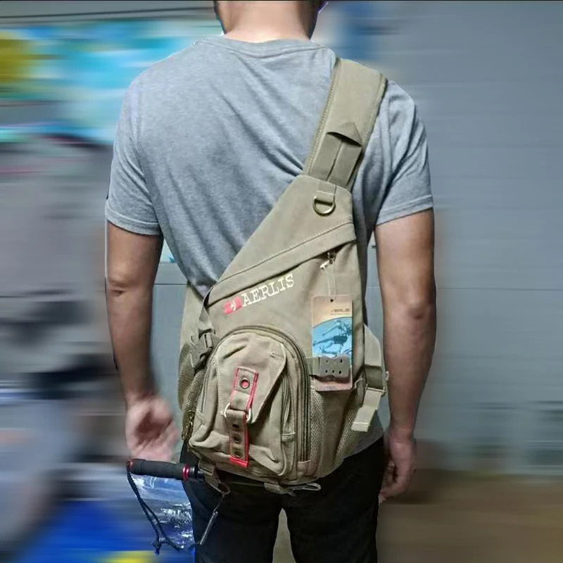 Chest Bag for Teenager Boys Men Female Canvas Messenger Bags Shoulder Sling Backpack Trave Casual Crossbody Bag for Short Trip 240903